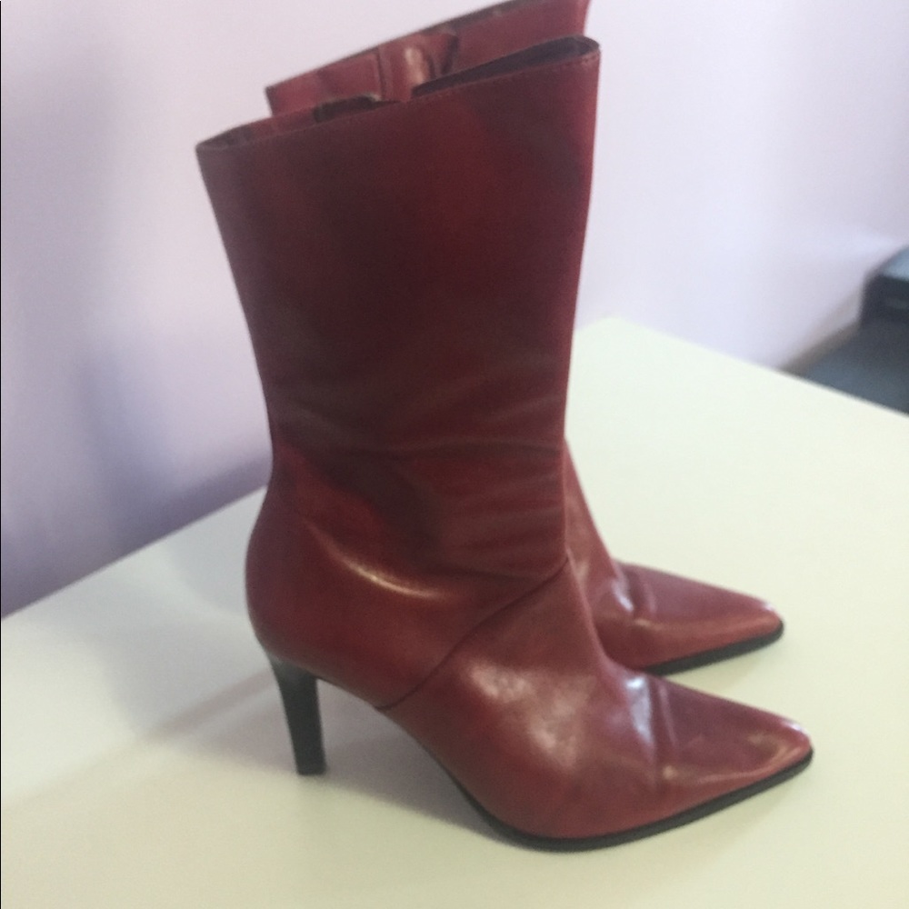 Red High heel ankle boots size 7.5